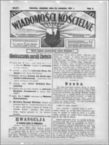 Wiadomości Kościelne : (gazeta kościelna) : dla parafij dekanatu chełmżyńskiego 1931, R. 3, nr 17