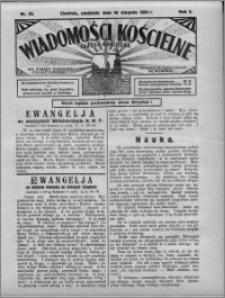 Wiadomości Kościelne : (gazeta kościelna) : dla parafij dekanatu chełmżyńskiego 1931, R. 3, nr 33