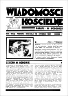 Wiadomości Kościelne : przy kościele w Podgórzu 1936-1937, R. 8, nr 7