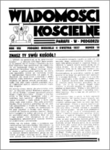 Wiadomości Kościelne : przy kościele w Podgórzu 1936-1937, R. 8, nr 19