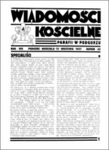 Wiadomości Kościelne : przy kościele w Podgórzu 1936-1937, R. 8, nr 42