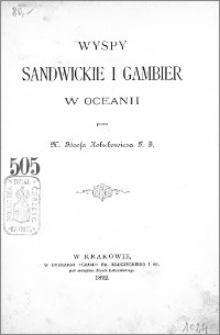 Wyspy Sandwickie i Gambier w Oceanii
