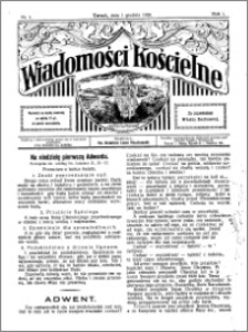 Wiadomości Kościelne : przy kościele św. Jakóba 1929-1930, R. 1, nr 1