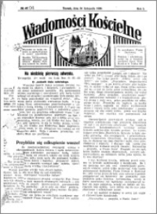 Wiadomości Kościelne : przy kościele św. Jakóba 1930-1931, R. 2, nr 1