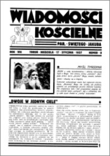 Wiadomości Kościelne : przy kościele św. Jakóba 1936-1937, R. 8, nr 8