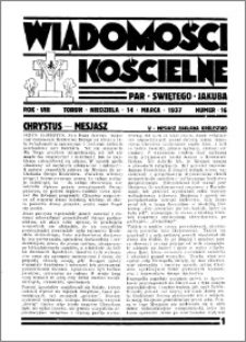 Wiadomości Kościelne : przy kościele św. Jakóba 1936-1937, R. 8, nr 16