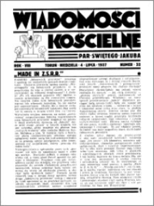 Wiadomości Kościelne : przy kościele św. Jakóba 1936-1937, R. 8, nr 32