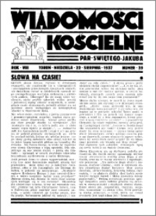 Wiadomości Kościelne : przy kościele św. Jakóba 1936-1937, R. 8, nr 39