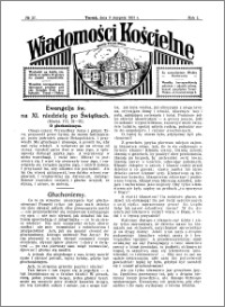 Wiadomości Kościelne : przy kościele Toruń-Mokre 1930-1931, R. 2, nr 37