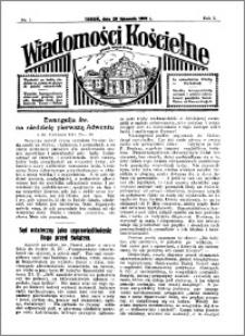 Wiadomości Kościelne : przy kościele Toruń-Mokre 1931-1932, R. 3, nr 1