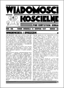 Wiadomości Kościelne : przy kościele Toruń-Mokre 1936-1937, R. 8, nr 38