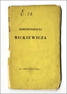 Korespondencya Mickiewicza