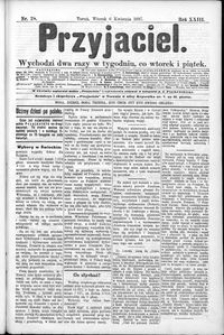 Przyjaciel : pismo dla ludu 1897 nr 28