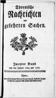 Thornische Nachrichten von Gelehrten Sachen, 1764.01.15 nr 1