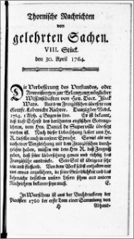 Thornische Nachrichten von Gelehrten Sachen, 1764.04.30 nr 8
