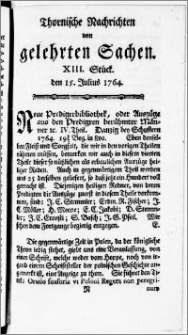 Thornische Nachrichten von Gelehrten Sachen, 1764.07.15 nr 13