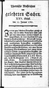 Thornische Nachrichten von Gelehrten Sachen, 1765.01.15 nr 25