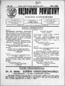 Orędownik Powiatowy powiatu Szubińskiego 1932.10.29 R.13 nr 87