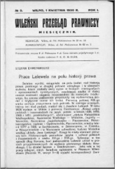 Wileński Przegląd Prawniczy 1930, R. 1 nr 3