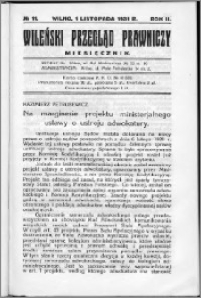 Wileński Przegląd Prawniczy 1931, R. 2 nr 11
