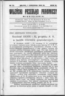 Wileński Przegląd Prawniczy 1931, R. 2 nr 12