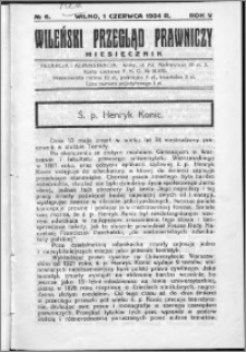 Wileński Przegląd Prawniczy 1934, R. 5 nr 6