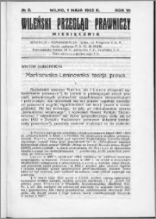 Wileński Przegląd Prawniczy 1935, R.6 nr 5