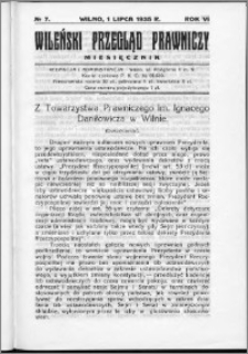 Wileński Przegląd Prawniczy 1935, R.6 nr 7