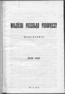 Wileński Przegląd Prawniczy 1936, R. 7 nr 1