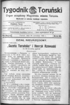 Tygodnik Toruński 1926, R. 3, nr 39