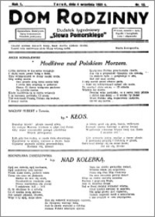 Dom Rodzinny : dodatek tygodniowy Słowa Pomorskiego, 1925.09.04 R. 1 nr 12