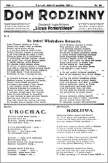 Dom Rodzinny : dodatek tygodniowy Słowa Pomorskiego, 1925.12.11 R. 1 nr 26