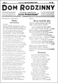 Dom Rodzinny : dodatek tygodniowy Słowa Pomorskiego, 1925.12.18 R. 1 nr 27