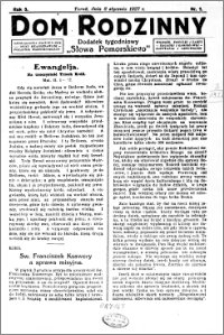 Dom Rodzinny : dodatek tygodniowy Słowa Pomorskiego, 1927.01.08 R. 3 nr 1