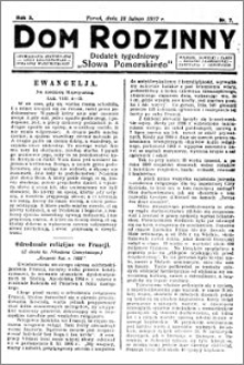 Dom Rodzinny : dodatek tygodniowy Słowa Pomorskiego, 1927.02.18 R. 3 nr 7