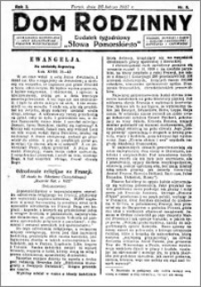 Dom Rodzinny : dodatek tygodniowy Słowa Pomorskiego, 1927.02.26 R. 3 nr 8