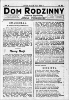 Dom Rodzinny : dodatek tygodniowy Słowa Pomorskiego, 1927.05.13 R. 3 nr 19