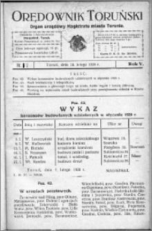 Orędownik Toruński 1928, R. 5, nr 7