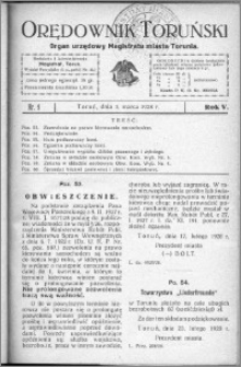 Orędownik Toruński 1928, R. 5, nr 9