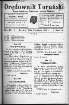Orędownik Toruński 1928, R. 5, nr 49