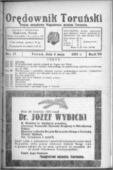 Orędownik Toruński 1929, R. 6, nr 17