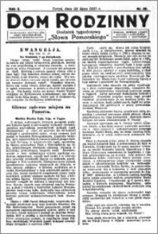 Dom Rodzinny : dodatek tygodniowy Słowa Pomorskiego, 1927.07.22 R. 3 nr 29