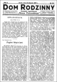 Dom Rodzinny : dodatek tygodniowy Słowa Pomorskiego, 1927.08.12 R. 3 nr 32