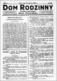 Dom Rodzinny : dodatek tygodniowy Słowa Pomorskiego, 1928.08.31 R. 4 nr 35