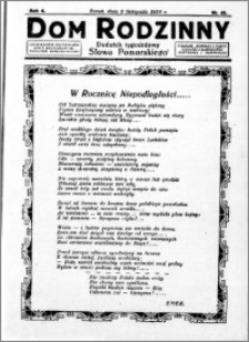 Dom Rodzinny : dodatek tygodniowy Słowa Pomorskiego, 1928.11.09 R. 4 nr 45