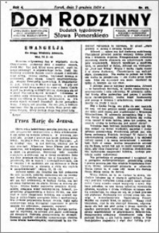 Dom Rodzinny : dodatek tygodniowy Słowa Pomorskiego, 1928.12.07 R. 4 nr 49