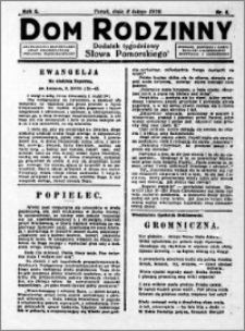 Dom Rodzinny : dodatek tygodniowy Słowa Pomorskiego, 1929.02.08 R. 5 nr 6