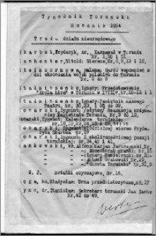 Tygodnik Toruński 1924, R. 1, Treść działu nieurzędowego