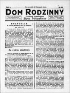 Dom Rodzinny : dodatek tygodniowy Słowa Pomorskiego, 1929.11.15 R. 5 nr 46