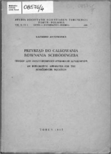 Studia Societatis Scientiarum Torunensis. Sectio A, Mathematica-Physica Vol. 4, nr 1 (1955)